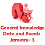 Date and Events General Knowledge January 3 - Learn the Importance of January 3